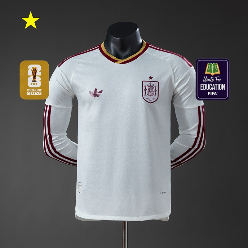 Camiseta España 2026 Visitante Versión jugador Manga larga 1⭐️