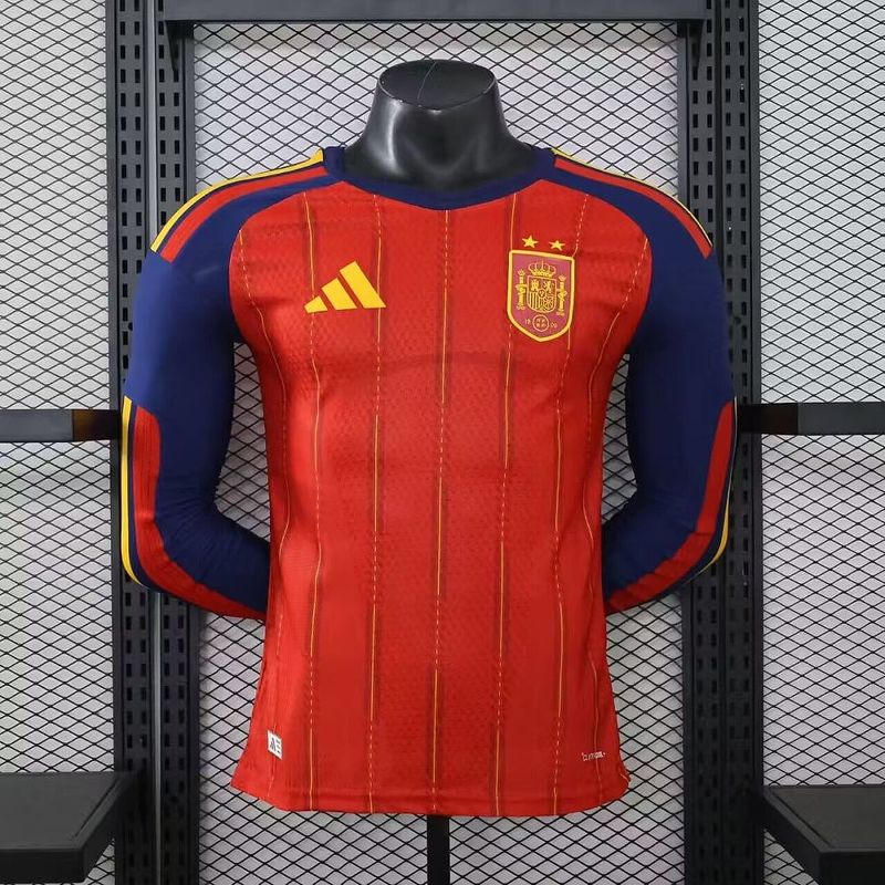 Camiseta España Local Versión jugador Manga larga 2 ⭐️⭐️